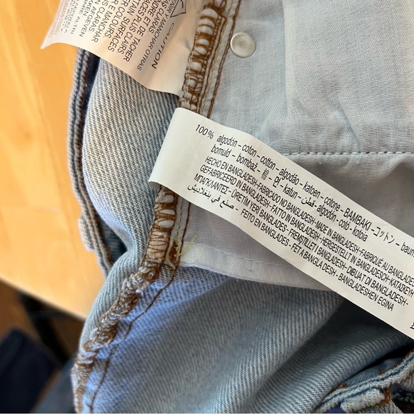 ZARA High Rise Light Wash Festival Y2K Boho Shorts - Picture 4 of 7